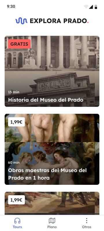 Explora Prado App Screen